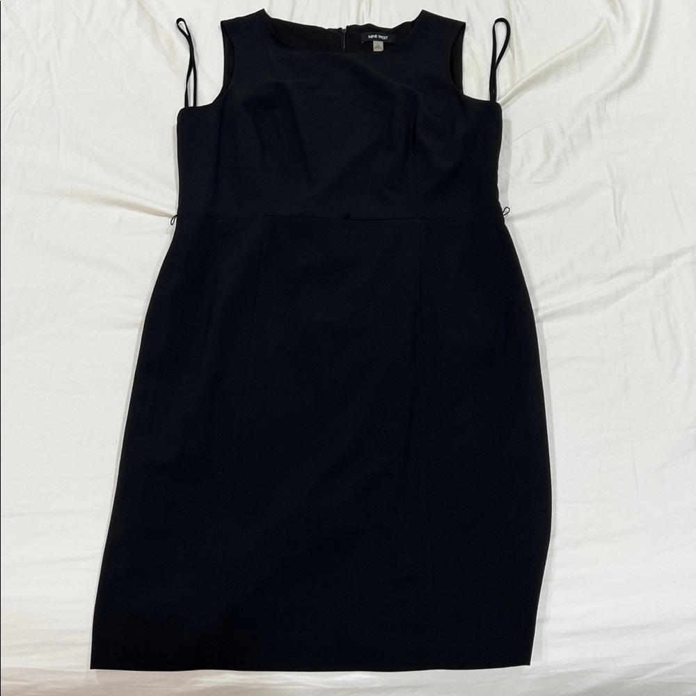 Nine West Black Sleeveless Knee-Length Dress 14